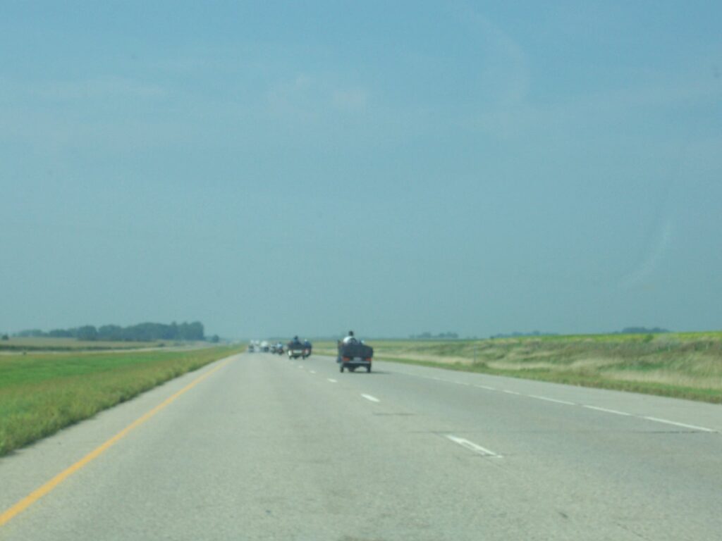 Driving west on I-90 in the Midwest