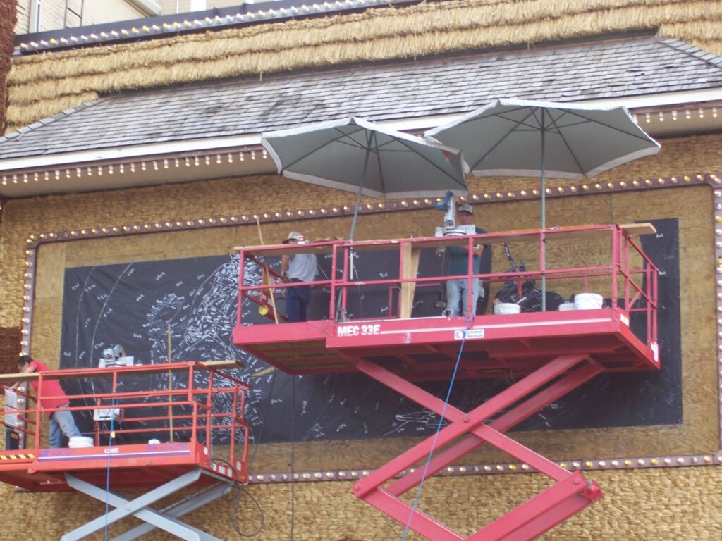 Close up of work on the Corn Palace